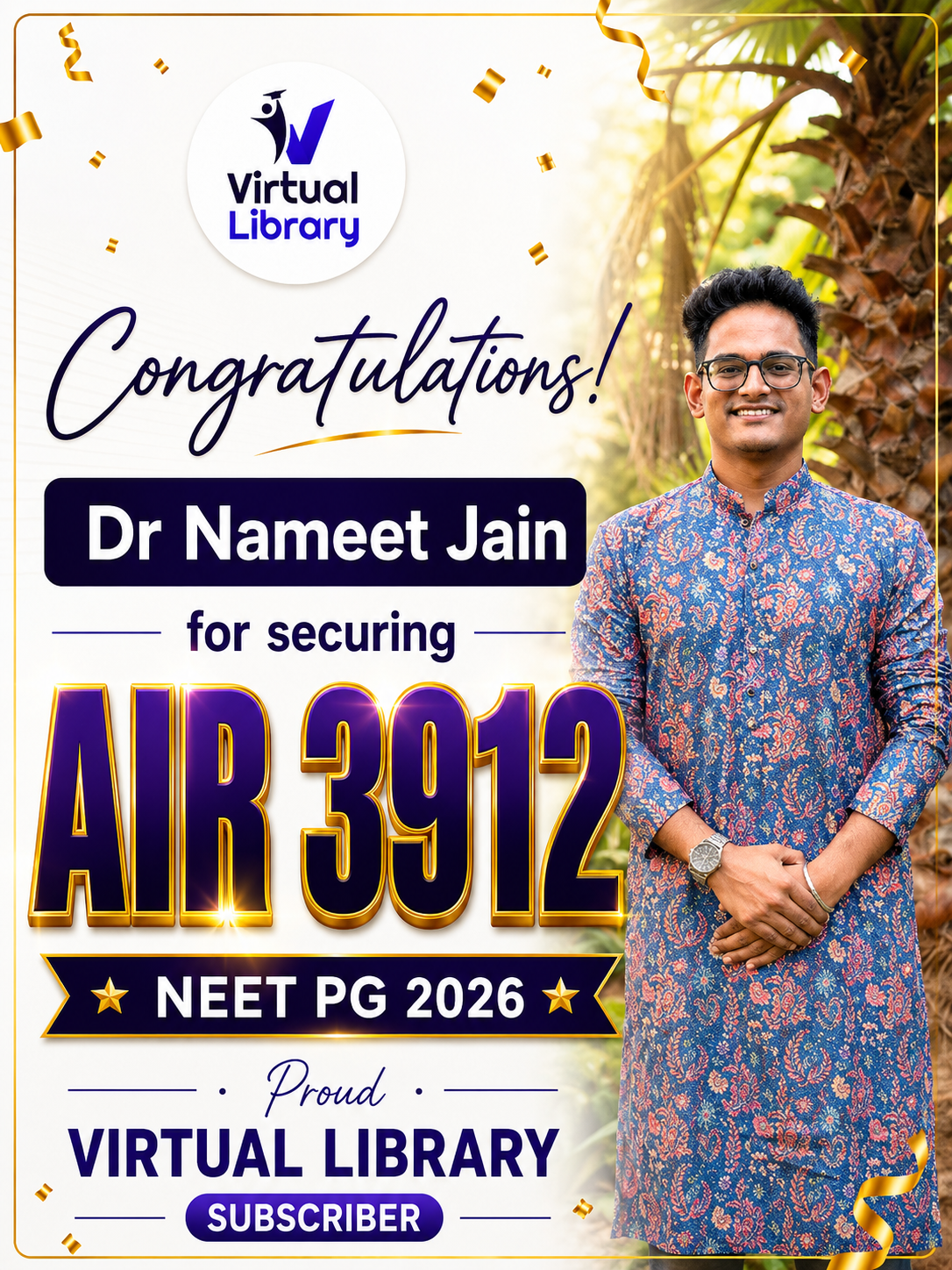 Dr. Nameet Jain, AIR 3912 | NEET-PG 2026