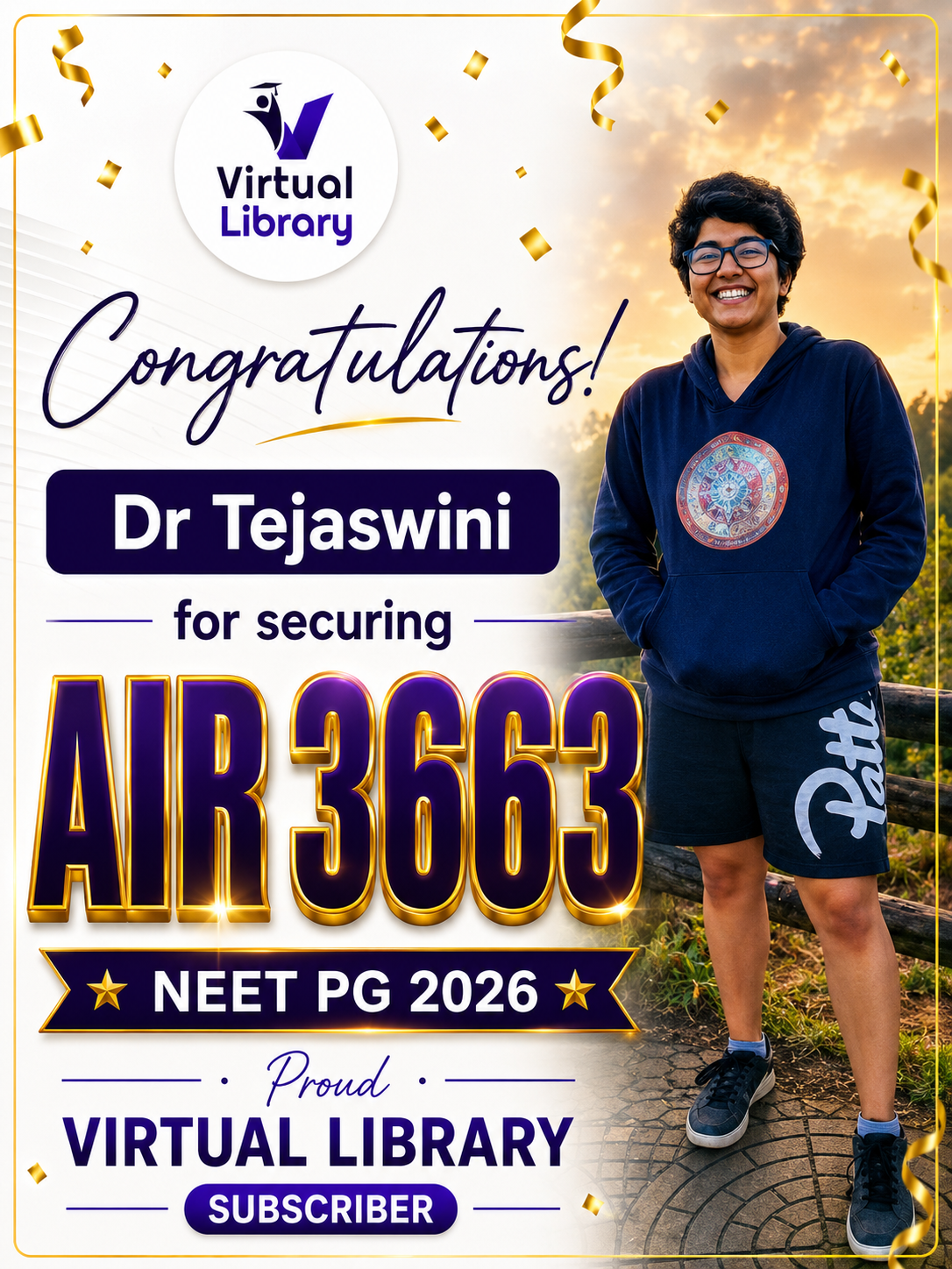 Dr. Tejaswini, AIR 3663 | NEET-PG 2026