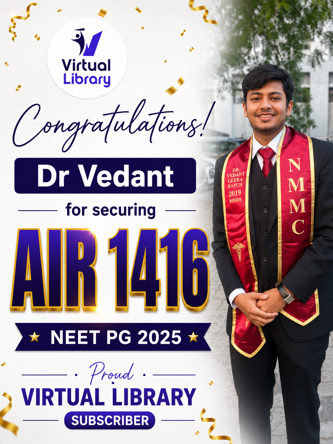 Dr. Vedant, AIR 1416 | NEET-PG 2025