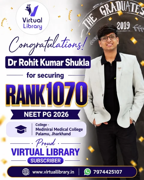Dr. Rohit Kumar Shukla, All India Rank 1070, NEET PG 2026