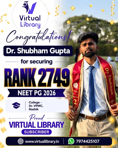 Dr. Shubham Gupta, All India Rank 2749, NEET PG 2026